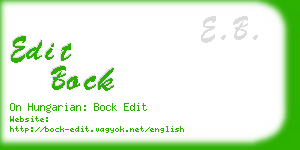 edit bock business card